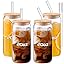 Glass Cups with Lids and Straws 4 pcs,16oz Drinking Glasses Set for Coffee Bar Accessories,Iced Coffee Cups with Lids,Matcha Cup Glass Tumbler Reusable for Gifts